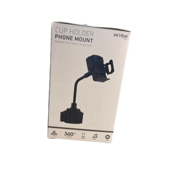 Vibe Auto Cup Holder Phone Mount, Black - Picture 2 of 4